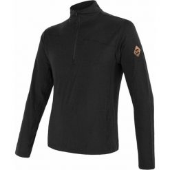 Męska koszulka Baselayer Merino Extreme z długim rękawem i zamkiem błyskawicznym. Czarne koszulki sportowe męskie Sensor, m, bez wzorów, z dzianiny, bez kołnierzyka, bez ramiączek, trekkingowe. Za 604.95 zł.
