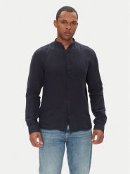 HUGO Koszula Elvory 50490740 Granatowy Slim Fit. Niebieskie koszule męskie Hugo, m, bez wzorów, ze lnu, bez kołnierzyka, bez ramiączek. Za 479.99 zł.