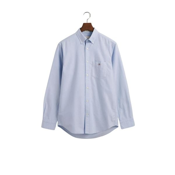Koszula Gant Classic Oxford. Niebieskie koszule męskie GANT, l, bez wzorów, z tkaniny, biznesowe, bez kołnierzyka, bez ramiączek. Za 388.50 zł.