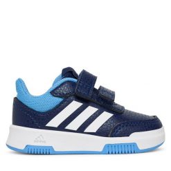 Sneakersy adidas. Niebieskie trampki i tenisówki chłopięce Adidas, bez wzorów, sportowe, bez zapięcia. Za 119.99 zł.