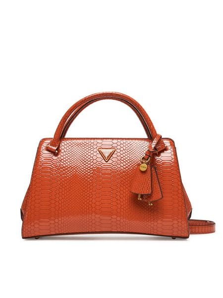 Guess Torebka Annita HWKB94 99060 Miedziany. Brązowe torebki do ręki damskie Guess, z aplikacjami, ze skóry, bez dodatków. Za 359.99 zł.