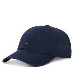 Czapka z daszkiem Tommy Hilfiger. Niebieskie czapki i kapelusze męskie Tommy Hilfiger, bez wzorów. Za 169.99 zł.