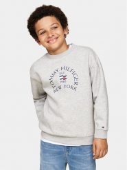 Tommy Hilfiger Bluza Nautical KB0KB09192 Szary Regular Fit. Szare bluzy dla chłopców Tommy Hilfiger, bez wzorów, z bawełny, bez ramiączek, bez kaptura. Za 159.99 zł.