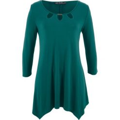 Tunika shirtowa, rękawy 3/4 bonprix zielony głęboki. Zielone tuniki damskie bonprix. Za 89.99 zł.