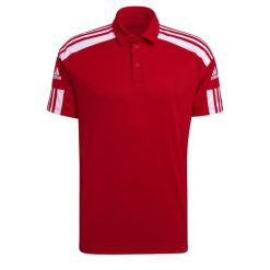 Koszulka polo do piłki nożnej męska Adidas Squadra 21 Polo z krótkim rękawem. Białe koszulki polo męskie Adidas, m, bez wzorów, bez kołnierzyka, bez ramiączek, do piłki nożnej. Za 80.99 zł.