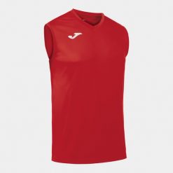 Koszulka do koszykówki męska Joma Combi bez rękawów. Czerwone koszulki sportowe męskie Joma, l, bez wzorów, z meshu, bez kołnierzyka, bez ramiączek, do koszykówki. Za 129.99 zł.