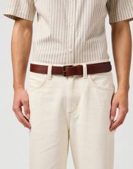 MESKI PASEK WRANGLER ROLLER BUCKLE BELT BROWN 112365270. Brązowe paski damskie Wrangler, bez wzorów. Za 99.99 zł.