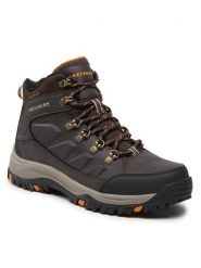 Skechers Trapery Daggett 204642/CHOC Brązowy. Brązowe śniegowce i trapery męskie Skechers, ze skóry, bez zapięcia. Za 299.99 zł.