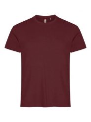 Clique Basic-T męski T-shirt – dopasowany krój, bawełna – burgundy. Czerwone t-shirty męskie CLIQUE, m, bez wzorów, z bawełny, bez kołnierzyka. Za 82.69 zł.