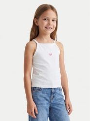 Roxy Top W126-RXGSL-1021-01X Biały Regular Fit. Białe t-shirty i topy dla dziewczynek Roxy, bez wzorów, bez ramiączek. Za 39.99 zł.