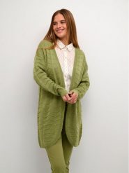 Kaffe Kardigan Kaemeria 10506359 Zielony Regular Fit. Zielone kardigany damskie Kaffe, s, bez wzorów, z bawełny. Za 269.99 zł.