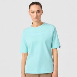 MOTION T-Shirt Women. Niebieskie koszulki sportowe damskie Head, bez wzorów, z bawełny, bez kołnierzyka, bez ramiączek, tenisowe. Za 234.00 zł.