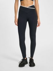 Damskie legginsy z wysokim stanem Hummel Wrap. Czarne legginsy sportowe damskie Hummel, l, bez wzorów, z materiału, z podwyższonym stanem, na fitness i siłownię. Za 286.00 zł.