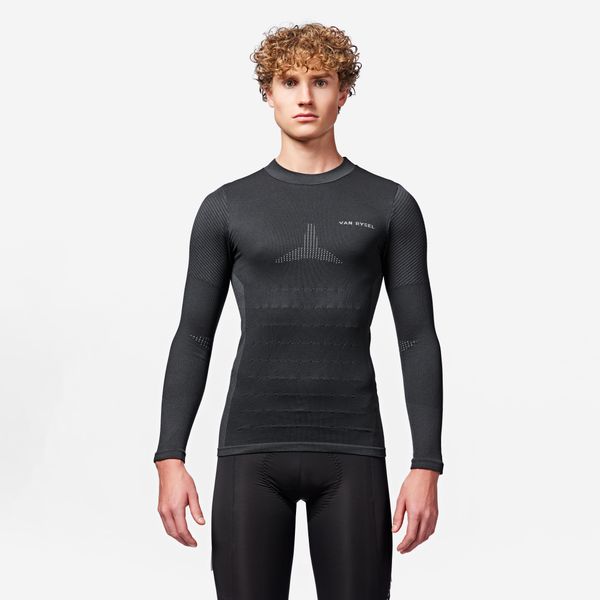Podkoszulka zimowa rowerowa Van Rysel Racer 2 długi rękaw. Szare buty sportowe męskie VAN RYSEL, z elastanu, bez zapięcia, na fitness i siłownię. Za 139.99 zł.