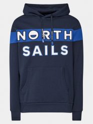 North Sails Bluza 691250 Granatowy Regular Fit. Niebieskie bluzy męskie North Sails, m, bez wzorów, z bawełny, bez kaptura. Za 369.99 zł.