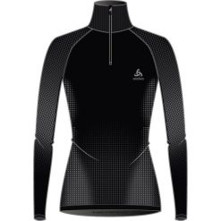 T-shirt Thermique Odlo PERFORMANCE WARM ECO. Czarne t-shirty damskie Odlo, l, bez wzorów, z materiału, bez kołnierzyka. Za 459.99 zł.
