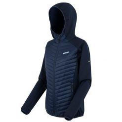 Kurtka damska hybrydowa Andreson. Niebieskie kurtki damskie Regatta, bez wzorów, z puchu, bez kaptura, trekkingowe. Za 253.70 zł.