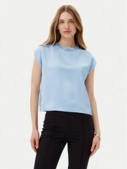 Imperial Bluzka RIC3JBA Niebieski Regular Fit. Niebieskie bluzki damskie Imperial, l, bez wzorów, z syntetyku, bez kołnierzyka, bez ramiączek. Za 199.99 zł.
