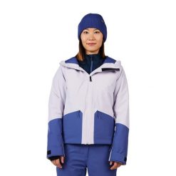 Damska ocieplana kurtka narciarska Rossignol Rochrun. Fioletowe kurtki snowboardowe damskie Rossignol, na zimę, bez wzorów, bez kaptura, narciarskie. Za 1,169.00 zł.