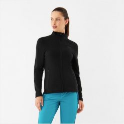 Bluza polarowa damska Tesero Lady. Czarne bluzy sportowe damskie Viking, l, bez wzorów, z polaru, bez kaptura, trekkingowe. Za 224.00 zł.