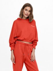ONLY Bluza 15239888 Pomarańczowy Regular Fit. Brązowe bluzy damskie Only, m, bez wzorów, z bawełny, bez kaptura. Za 169.99 zł.