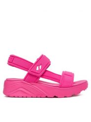 Skechers Sandały Uno Lite Sandal-Sunny Stand 310372L/HTPK Różowy. Czerwone sandały dziewczęce Skechers, z materiału, bez zapięcia. Za 159.99 zł.