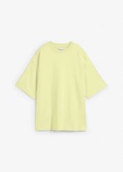 T-shirt oversize z ciężkiej bawełny organicznej. Fioletowe bluzki damskie bonprix, bez wzorów, z bawełny, bez kołnierzyka, bez ramiączek. Za 37.99 zł.