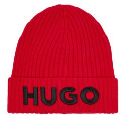 Czapka HUGO. Czerwone czapki i kapelusze męskie Hugo, na zimę, bez wzorów. Za 319.99 zł.