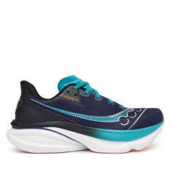Buty do biegania Saucony. Niebieskie buty sportowe męskie Saucony, bez zapięcia, do biegania. Za 699.99 zł.