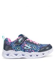 Skechers Sneakersy Heart Lights-Boogie Love 303257L/NVMT Granatowy. Niebieskie buty sportowe dziewczęce Skechers, bez wzorów, z materiału, bez zapięcia. Za 189.99 zł.
