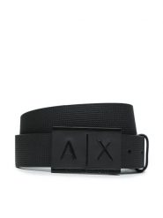 Armani Exchange Pasek 951019 CC507 00020 Czarny. Czarne paski damskie Armani Exchange, bez wzorów, ze skóry. Za 325.99 zł.