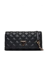 Guess Torebka Giully II Mini HWQG96 73750 Czarny. Czarne torebki do ręki damskie Guess, z aplikacjami, ze skóry, wizytowe, bez dodatków. Za 319.99 zł.