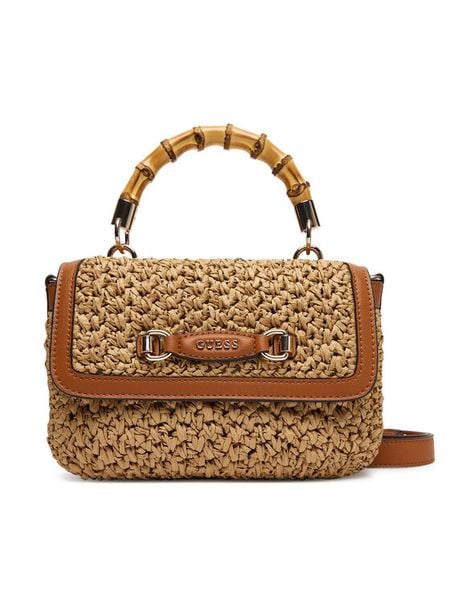 Guess Torebka Siria HWWG92 32200 Beżowy. Brązowe torebki do ręki damskie Guess, z aplikacjami, z syntetyku, bez dodatków. Za 339.99 zł.