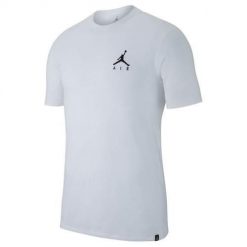 Koszulka sportowa męska Nike Air Jordan Jumpman Embroidered Tee. Białe koszulki sportowe męskie Nike, l, bez wzorów, z bawełny, bez kołnierzyka, bez ramiączek, do koszykówki. Za 204.00 zł.