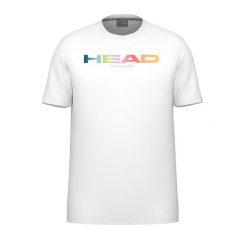 Koszulka Head Rainbow. Białe koszulki sportowe męskie Head, m, bez wzorów, bez kołnierzyka, bez ramiączek, tenisowe. W wyprzedaży za 153.00 zł.