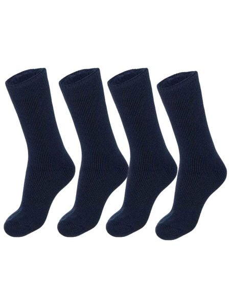 Damskie Skarpety Termiczne - 4 Pary - Ciemny Jeans. Niebieskie skarpety damskie HEAT KEEPER, bez wzorów, z elastanu. Za 182.06 zł.