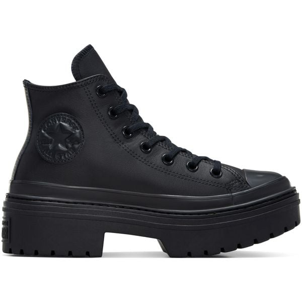 Tenisówki Converse Model Chuck Taylor All Star Lugged Heel Hi Kolor Czarny. Czarne obuwie sportowe damskie Converse, bez wzorów, ze skóry, tenisowe. Za 590.00 zł.