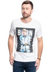 LEE T SHIRT PHOTO TEE WHITE CANVAS L60QEPRR, S. Białe t-shirty męskie Lee, l, bez wzorów, bez kołnierzyka. Za 69.99 zł.