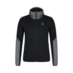 Kurtka z kapturem Montura Alpha Evo. Czarne kurtki sportowe męskie MONTURA, bez wzorów, wspinaczkowe. W wyprzedaży za 841.50 zł.