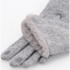 Rękawiczki z wełną - Szary. Rękawiczki damskie marki Reserved. Za 49.99 zł.