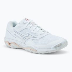 Buty do piłki ręcznej damskie Mizuno Wave Phantom 3. Białe obuwie sportowe damskie Mizuno, bez wzorów, do piłki ręcznej, mizuno wave. W wyprzedaży za 400.00 zł.