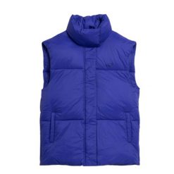 Kamizelka Damska pikowana 4F. Niebieskie kurtki damskie 4f, bez wzorów, z puchu, bez kaptura. Za 202.99 zł.