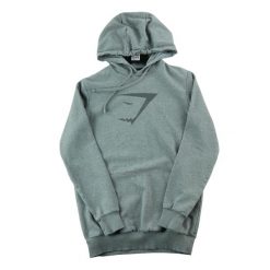 Second life - Bluza z kapturem męska Gymshark szara - Jak nowy. Szare bluzy sportowe męskie GYMSHARK, l, bez wzorów, z materiału, z kapturem, na fitness i siłownię. Za 127.76 zł.