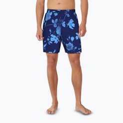 Szorty kąpielowe męskie Nike Fine Floral 7" Volley. Niebieskie kąpielówki męskie Nike, l, bez wzorów, do pływania. Za 209.99 zł.