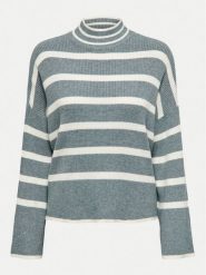 ONLY Sweter Fibi 15259096 Zielony Regular Fit. Zielone swetry damskie Only, l, bez wzorów, z syntetyku, bez kołnierzyka, bez ramiączek, bez kaptura. Za 79.99 zł.