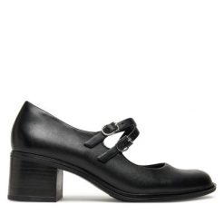 Czółenka Tamaris. Czarne czółenka damskie Tamaris, bez wzorów, bez obcasa, bez zapięcia. Za 309.99 zł.