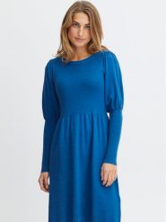 Fransa Sukienka codzienna 20611826 Niebieski Regular Fit. Niebieskie sukienki damskie Fransa, na co dzień, xl, bez wzorów, z wiskozy, bez kołnierzyka, bez ramiączek, proste. Za 329.99 zł.