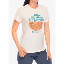 Koszulka z nadrukiem damska Smartwool Horizon View Graphic Short Sleeve. Brązowe koszulki sportowe damskie Smartwool, bez wzorów, bez kołnierzyka, bez ramiączek. Za 240.99 zł.
