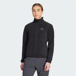 Kurtka Terrex Multi Essentials Full Zip Fleece. Czarne kurtki damskie Adidas, l, bez wzorów, z materiału, bez kaptura. Za 219.00 zł.