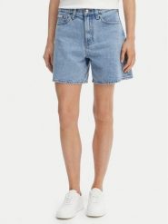 Calvin Klein Jeans Szorty jeansowe LV047F675G Niebieski Regular Fit. Niebieskie szorty damskie Calvin Klein Jeans, bez wzorów, z bawełny. Za 329.99 zł.